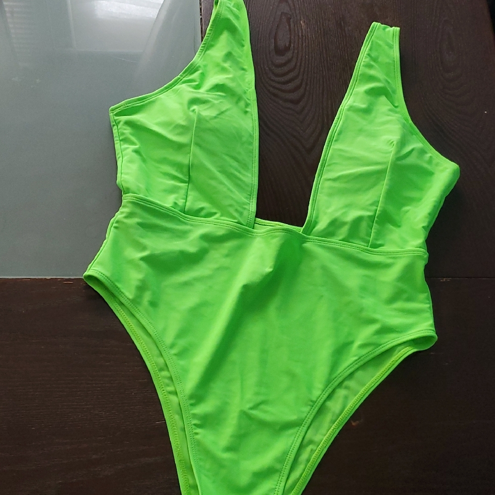 Vibrant Green One-Piece Swimsuit